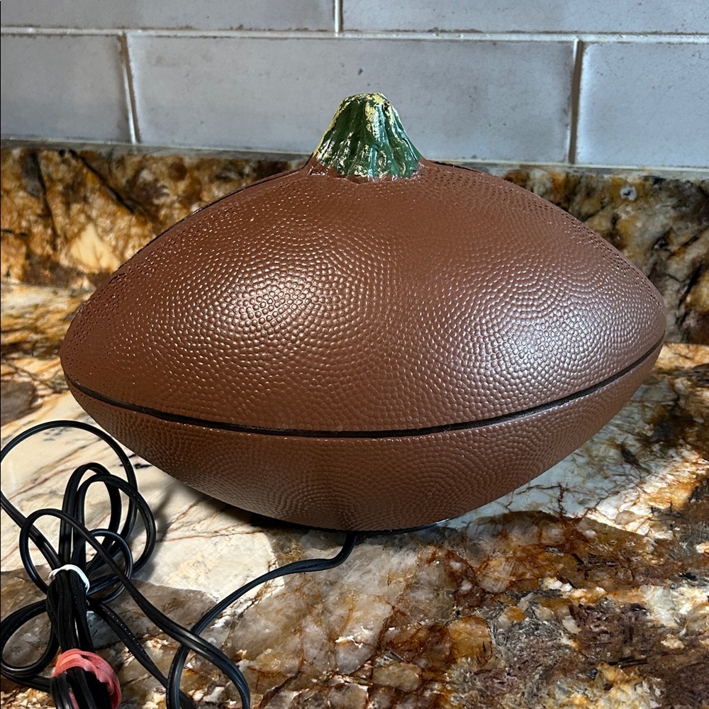 Vintage Football Light Up Jack O Lantern Pumpkin Halloween Blow Mold - Picture 4 of 10